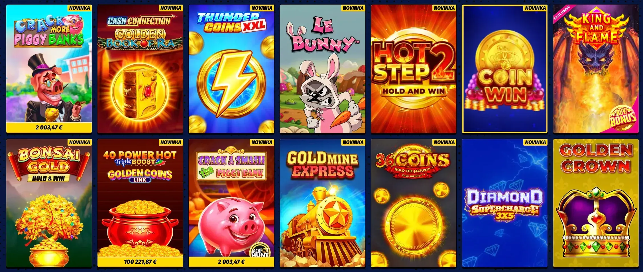 Kolekcia hier v kasíne Bigclash